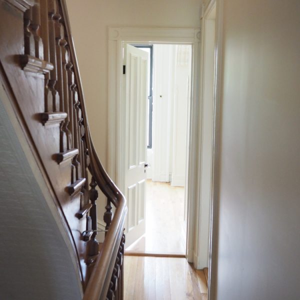 Second floor landing looking into master bedroom sitting area